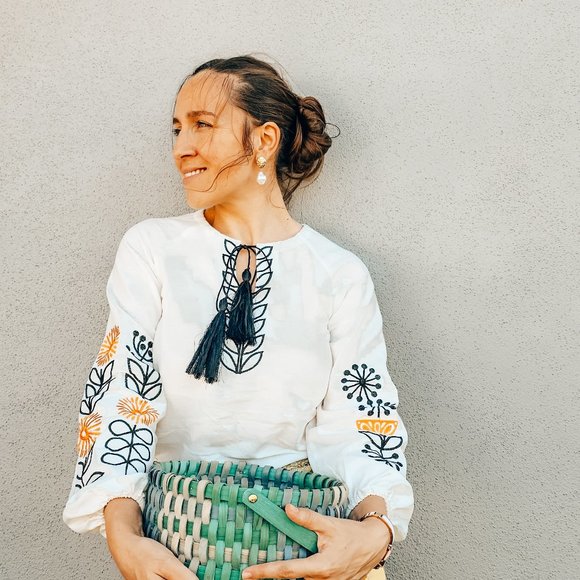 Tops - Ukrainian Vyshyvanka blouse, Folk Blouse, Vyshyvanka, Embroidered Blouse